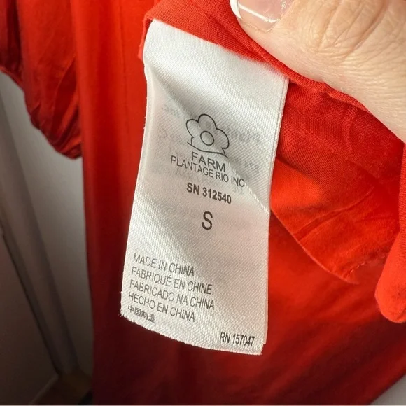 FARM Rio Red One-Shoulder Maxi Cutout Dress Long Sleeve - Small - Picture 12 of 16